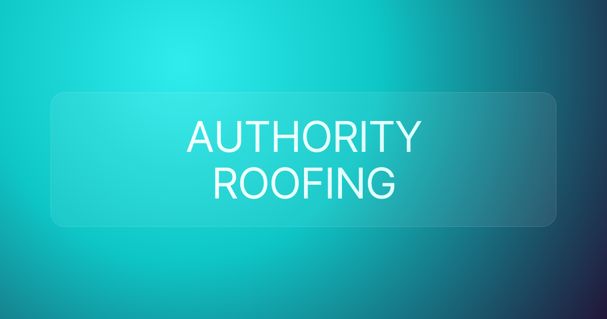 AUTHORITY ROOFING