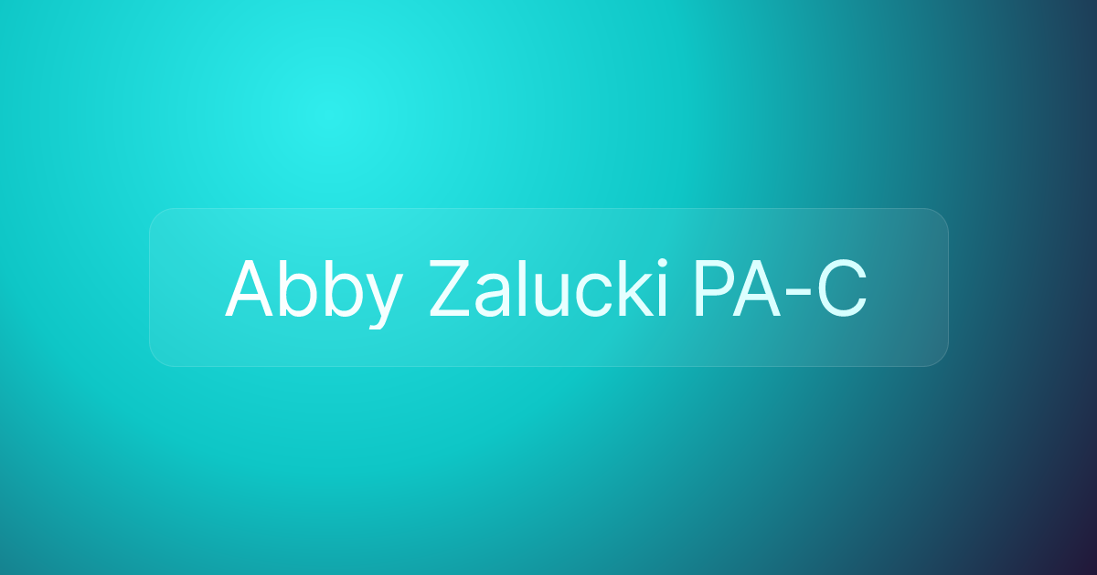 Abby Zalucki PA-C