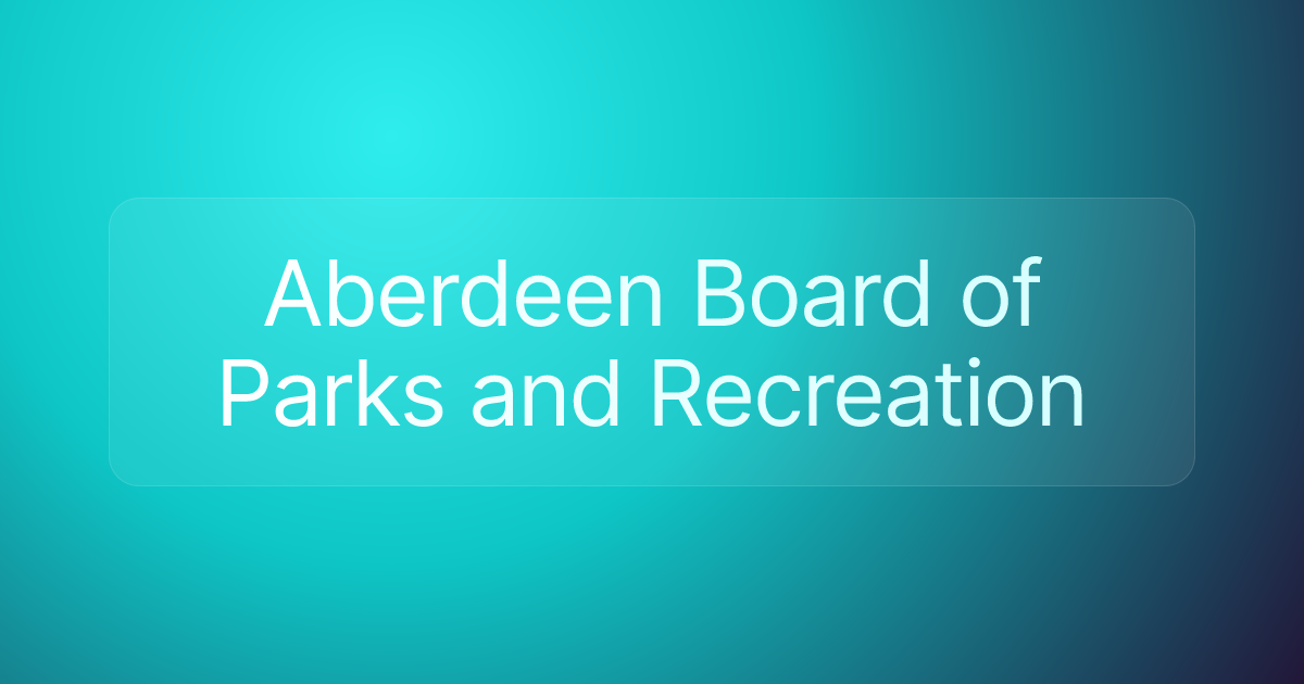 Aberdeen Board of Parks and Recreation