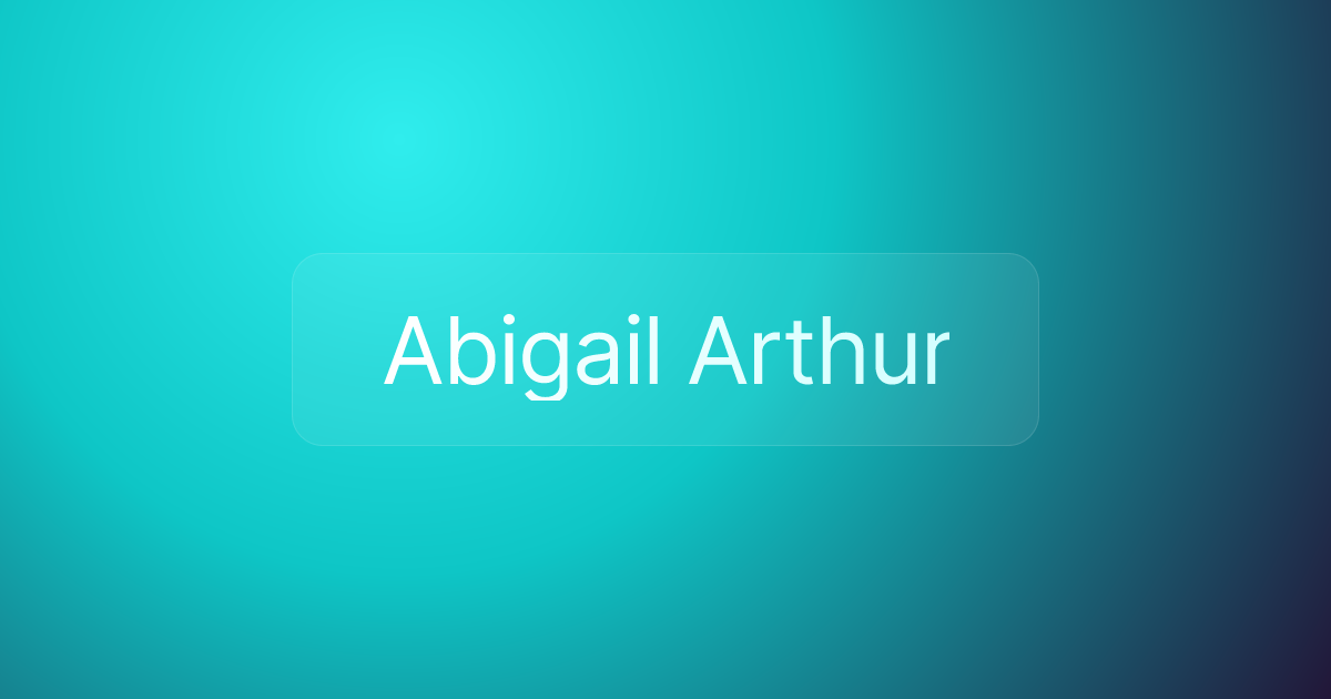 Abigail Arthur