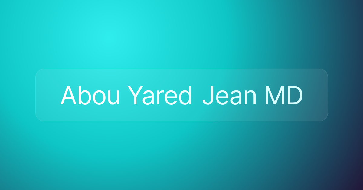 Abou Yared Jean MD