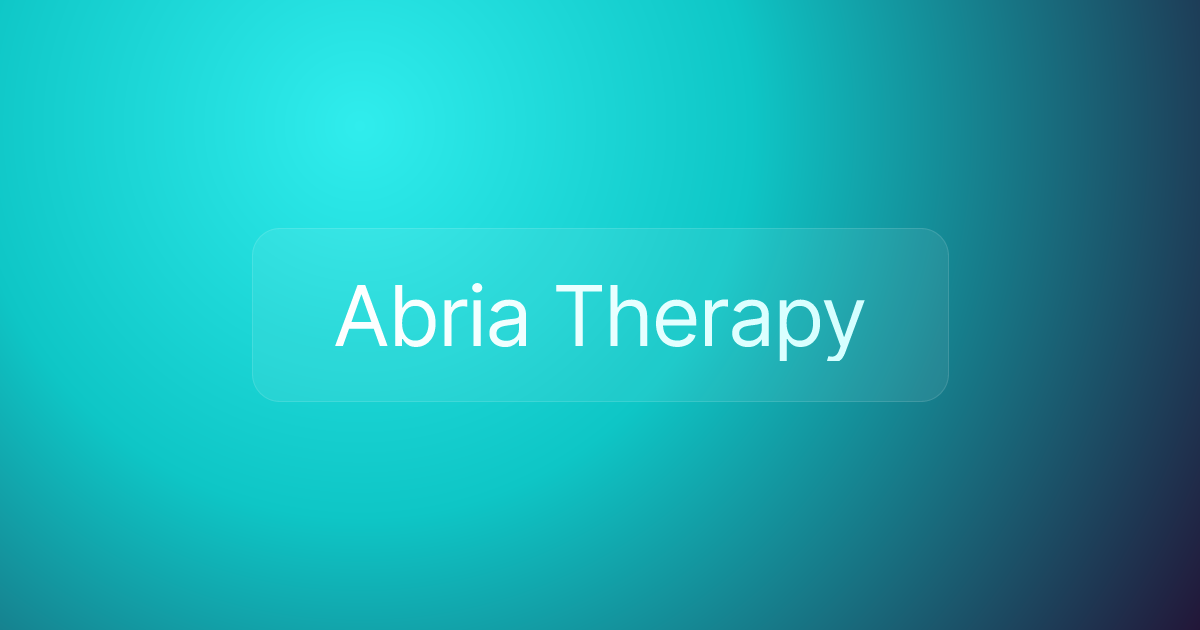 Abria Therapy