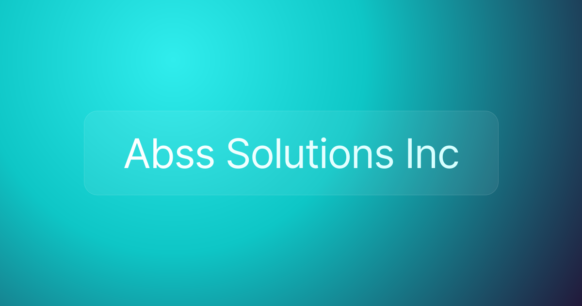 Abss Solutions Inc