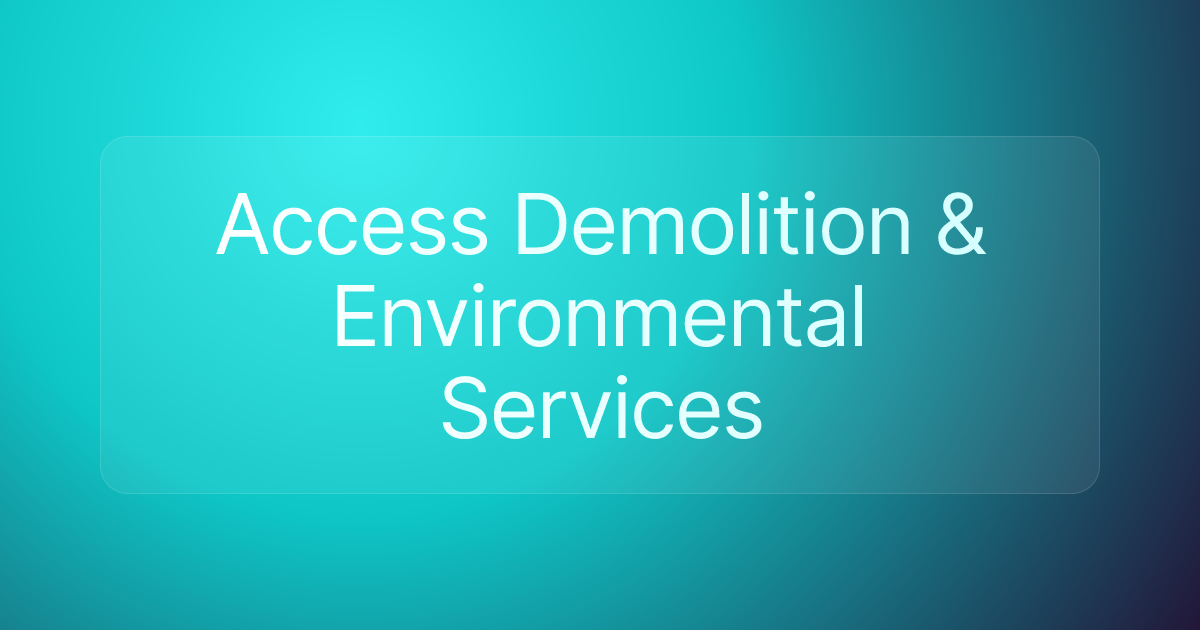 Access Demolition & Environmental Services