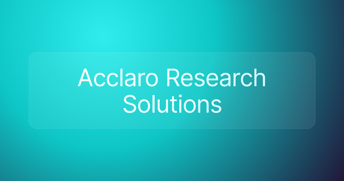 Acclaro Research Solutions