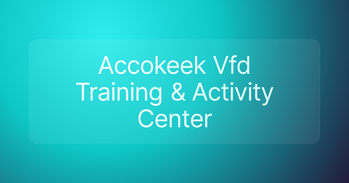 Accokeek Vfd Training & Activity Center