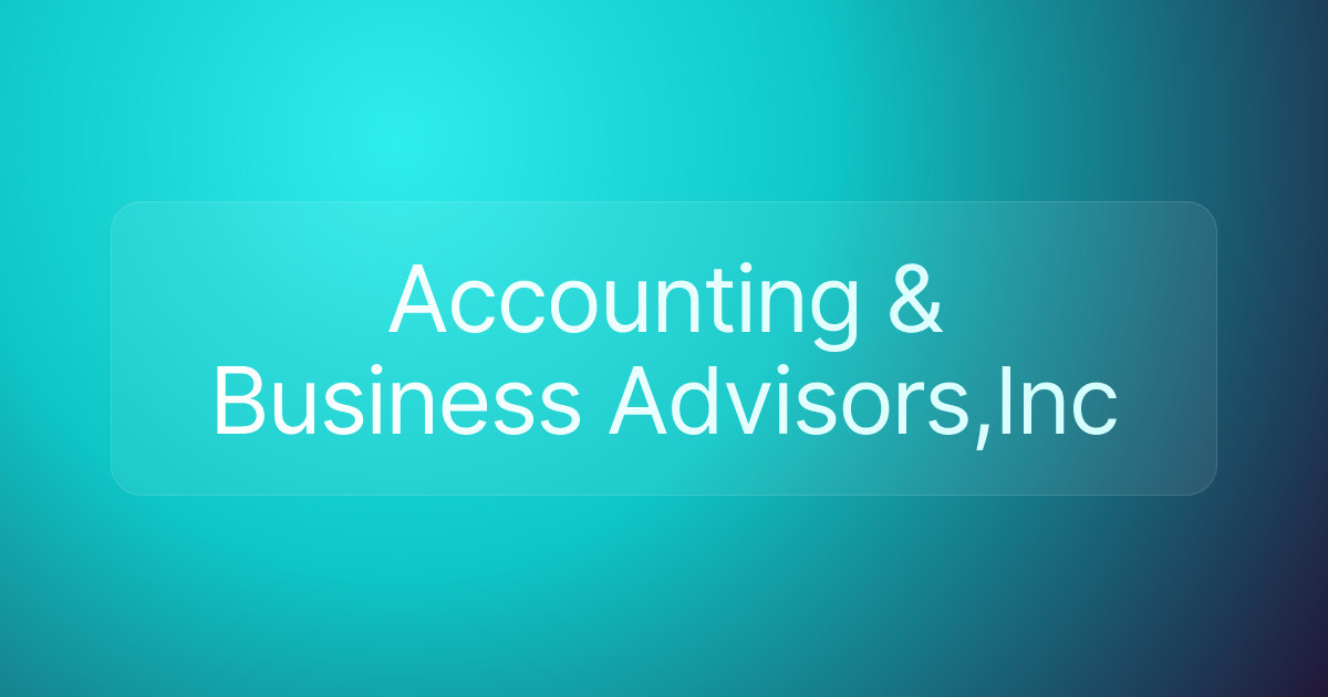 Accounting & Business Advisors,Inc