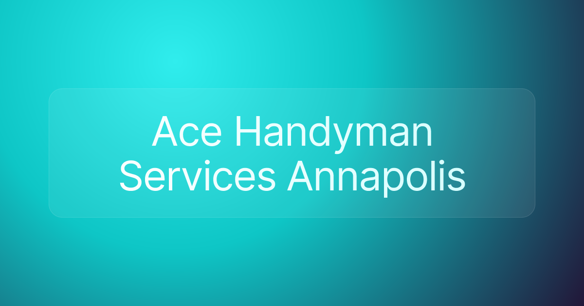 Ace Handyman Services Annapolis