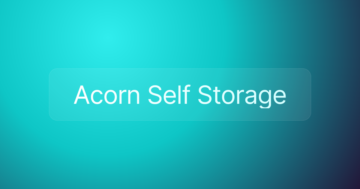 Acorn Self Storage