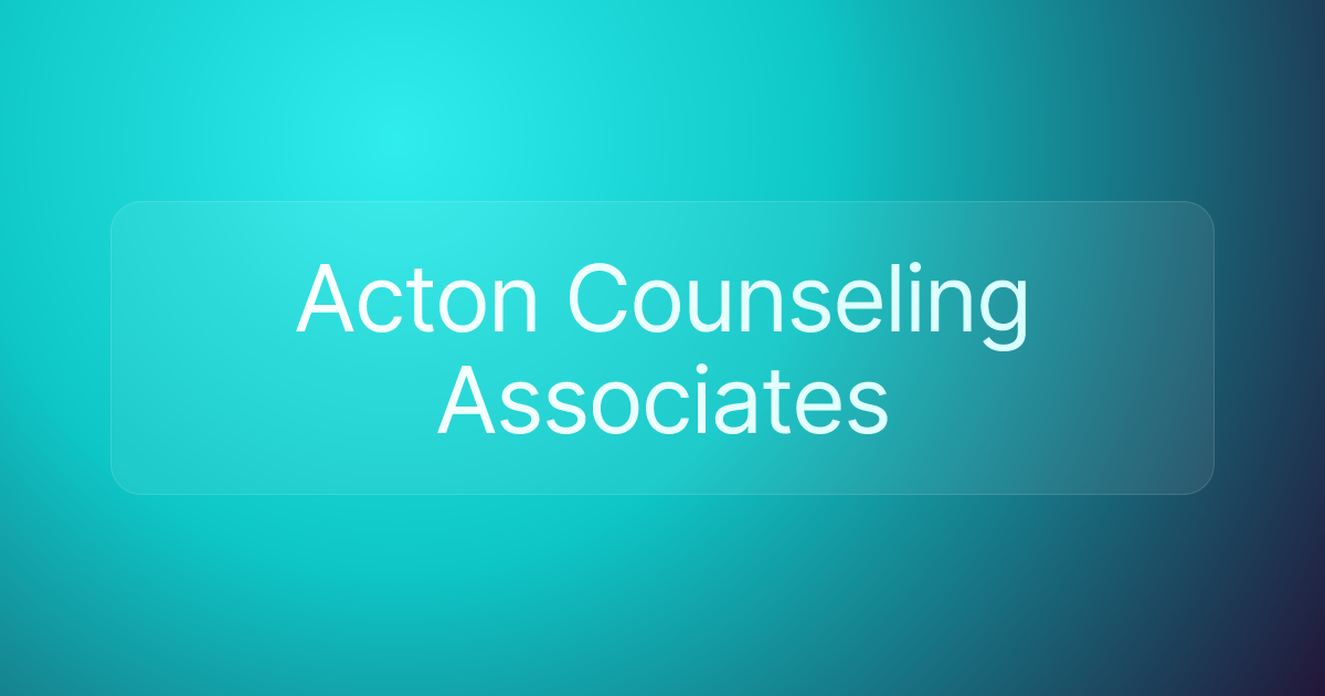 Acton Counseling Associates