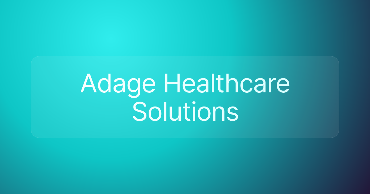 Adage Healthcare Solutions