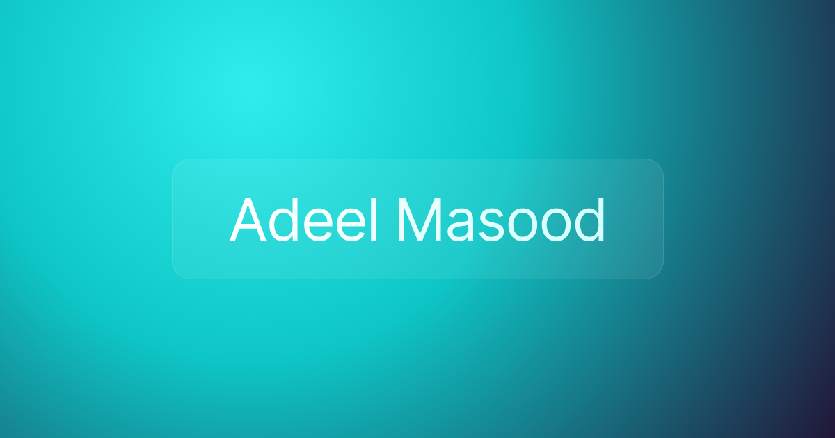 Adeel Masood
