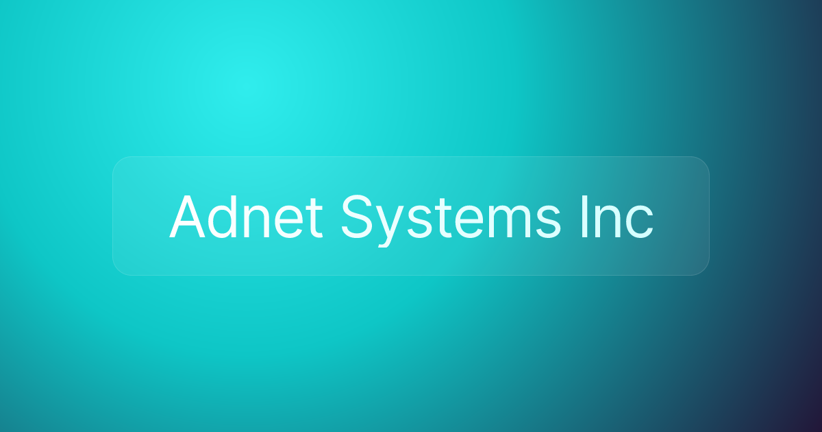 Adnet Systems Inc