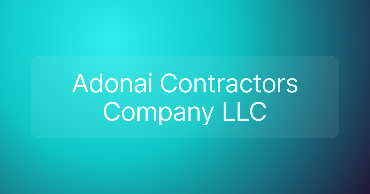 Adonai Contractors Company LLC