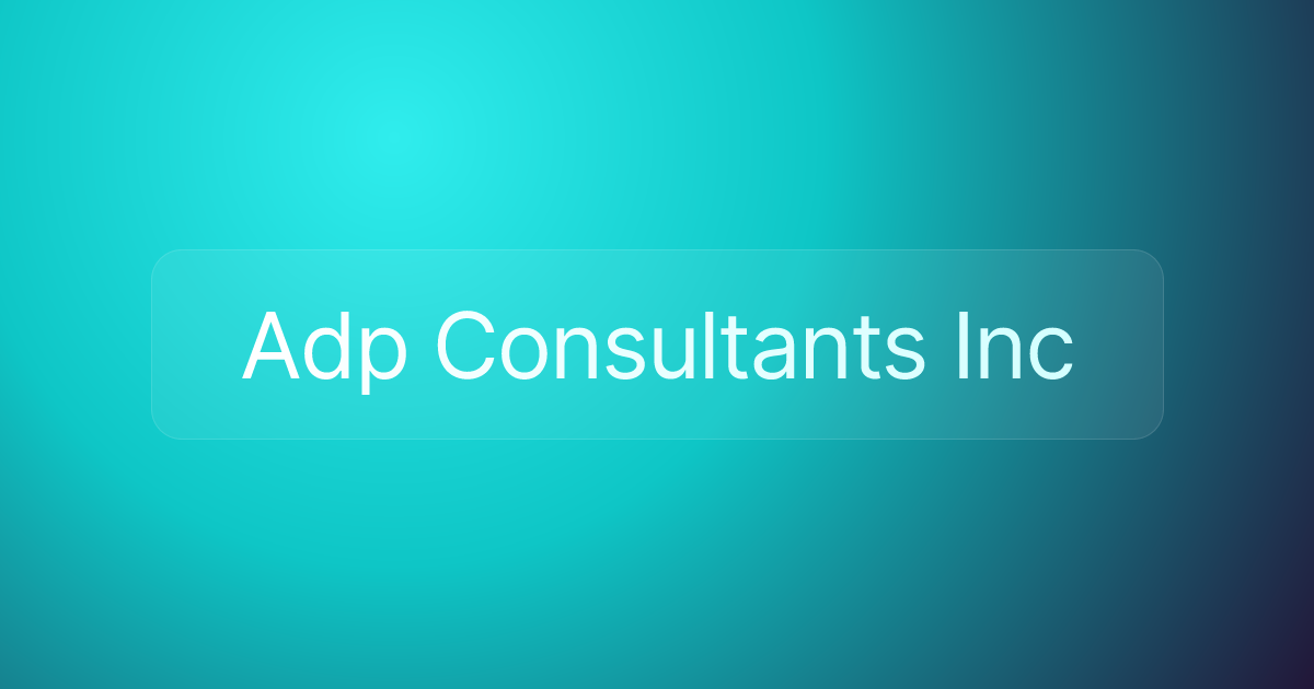 Adp Consultants Inc