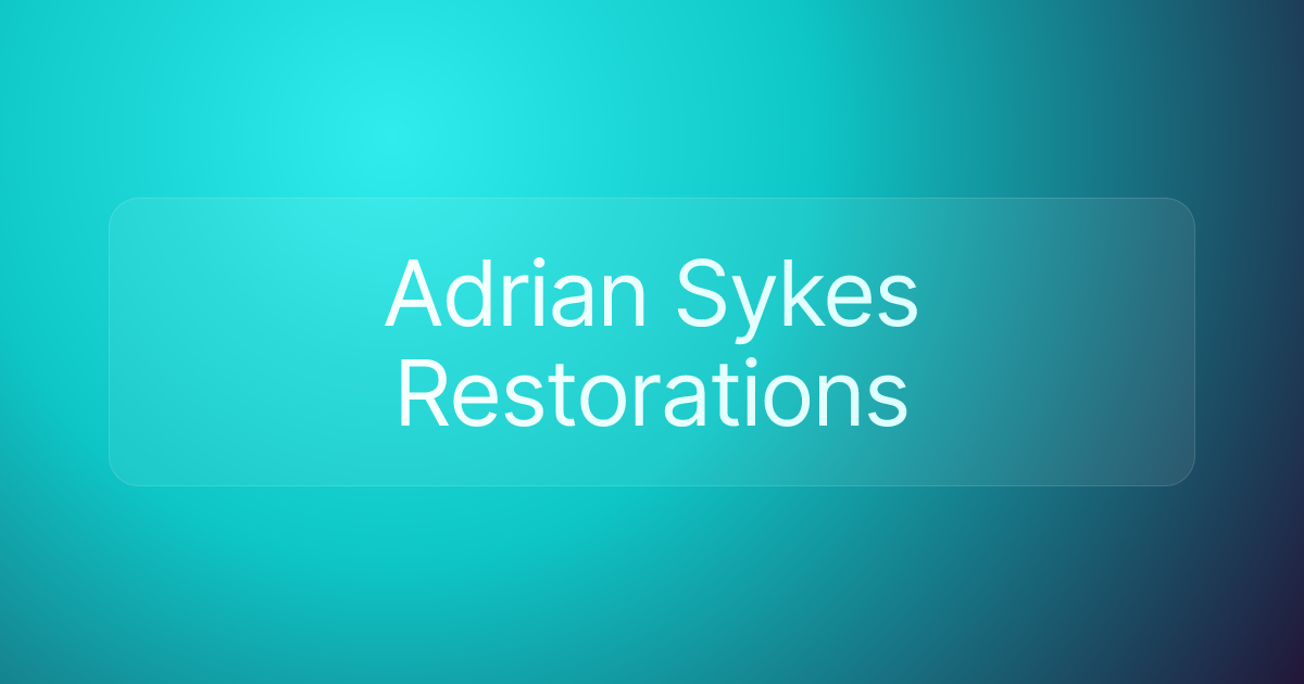 Adrian Sykes Restorations