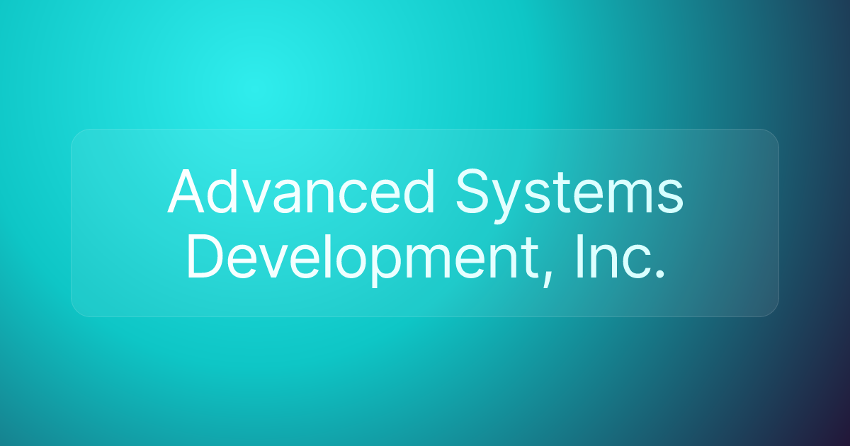 Advanced Systems Development, Inc.
