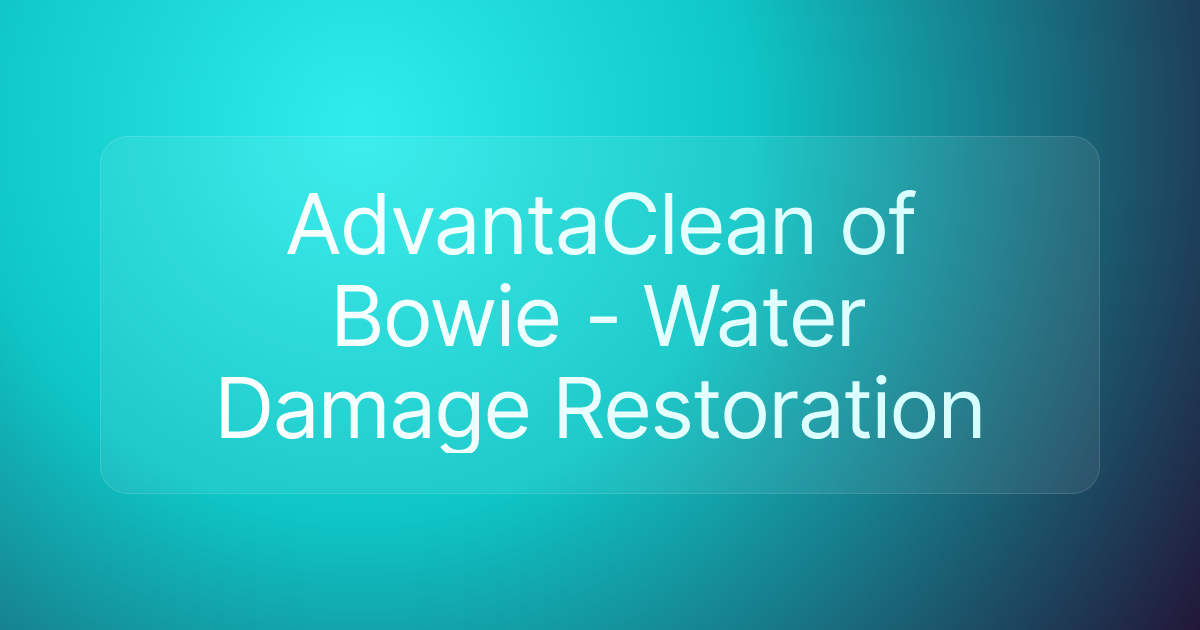 AdvantaClean of Bowie - Water Damage Restoration