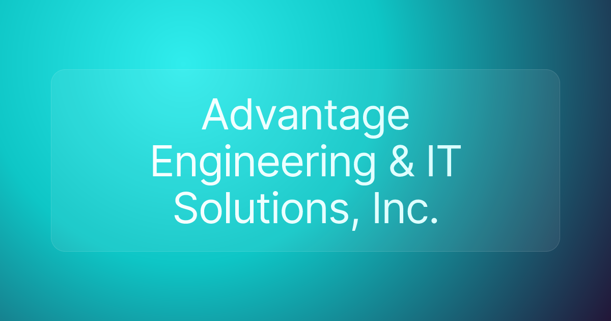 Advantage Engineering & IT Solutions, Inc.