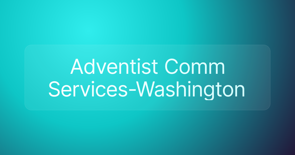 Adventist Comm Services-Washington