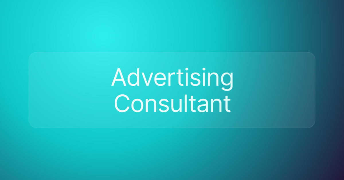 Advertising Consultant