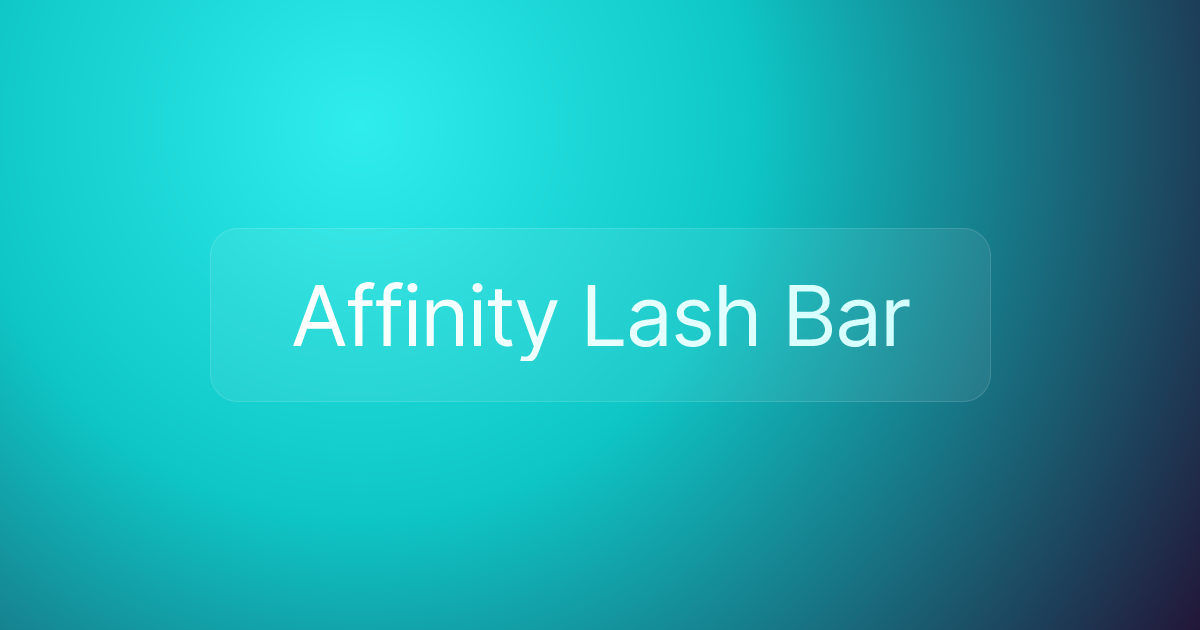 Affinity Lash Bar