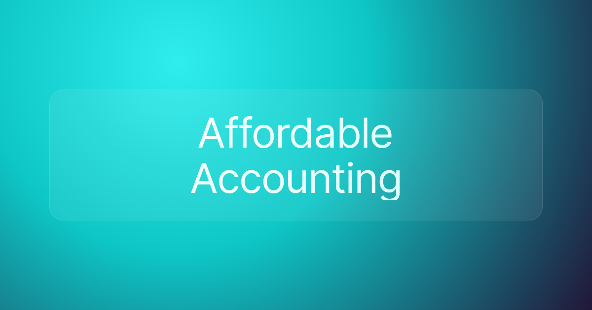 Affordable Accounting