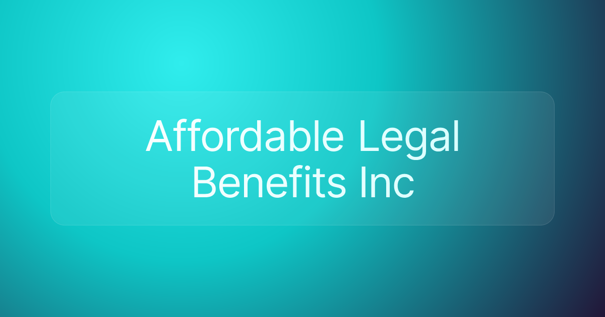 Affordable Legal Benefits Inc