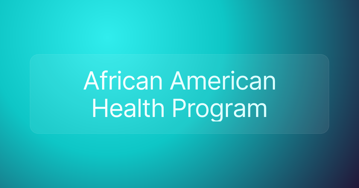 African American Health Program