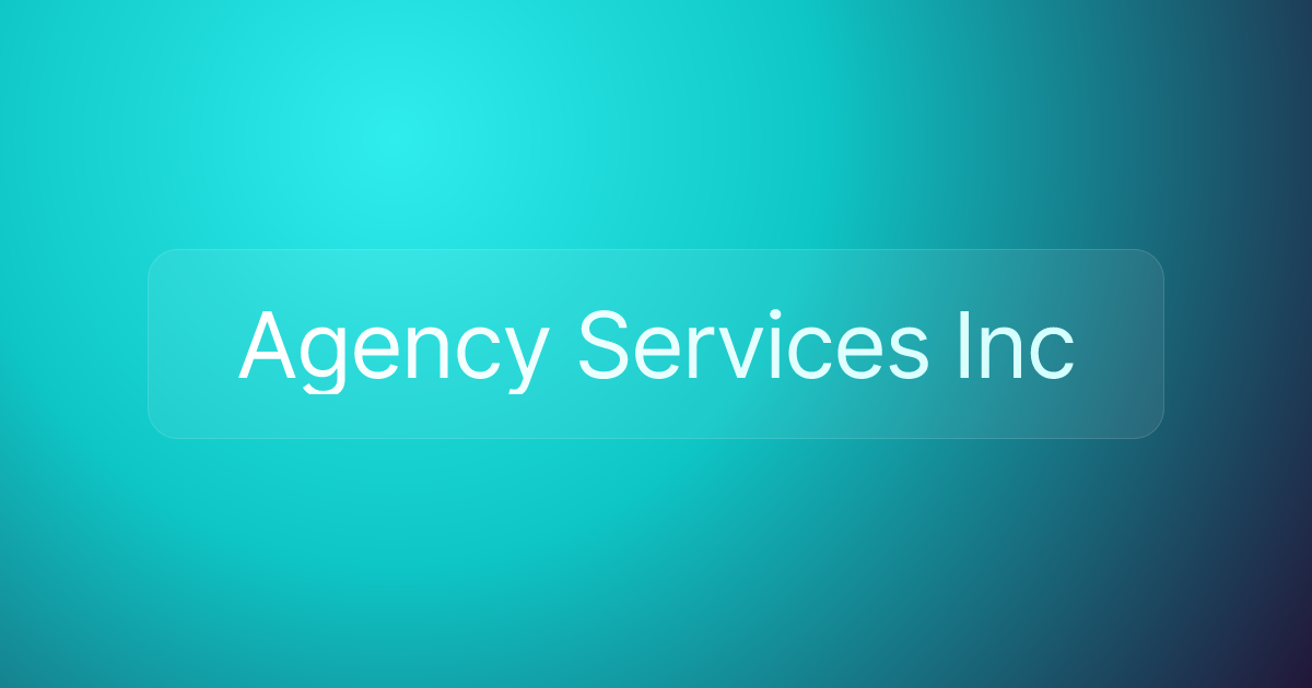 Agency Services Inc