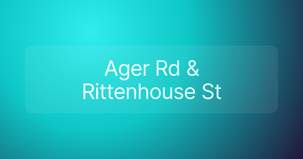 Ager Rd & Rittenhouse St