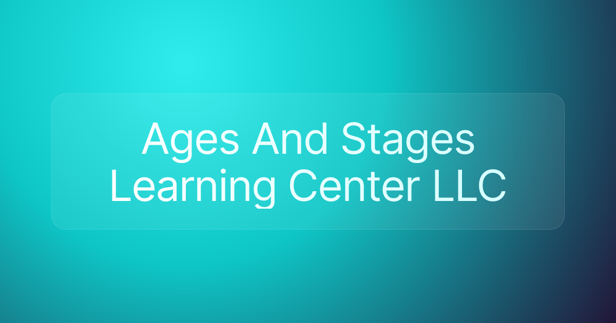 Ages And Stages Learning Center LLC