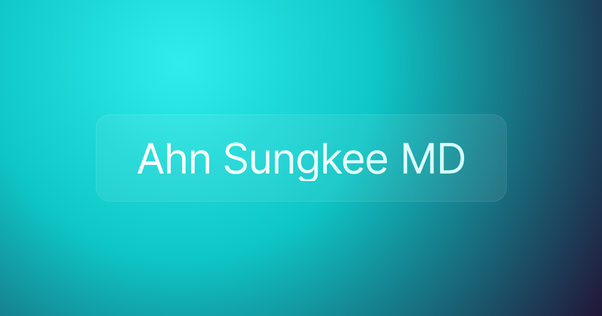 Ahn Sungkee MD