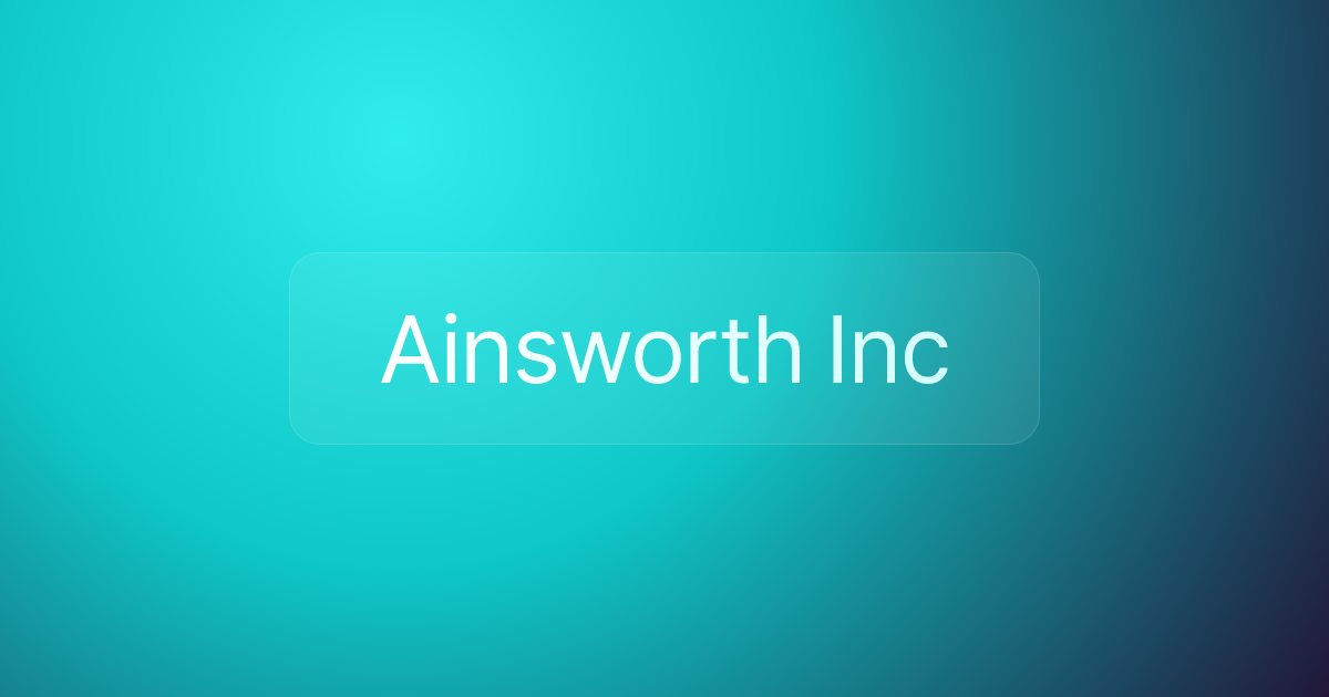 Ainsworth Inc