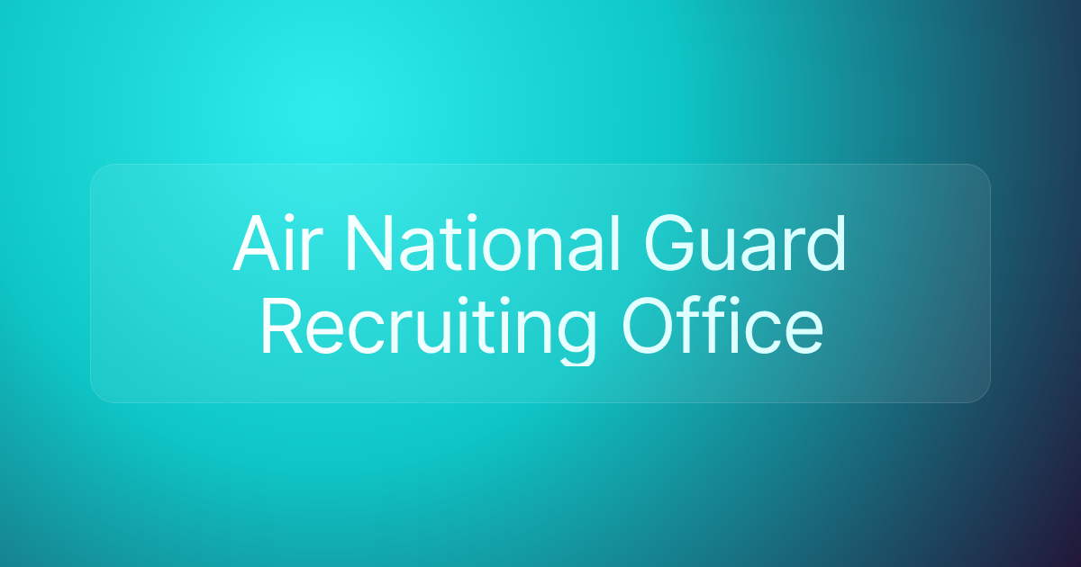 Air National Guard Recruiting Office