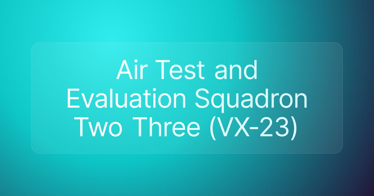 Air Test and Evaluation Squadron Two Three (VX-23)