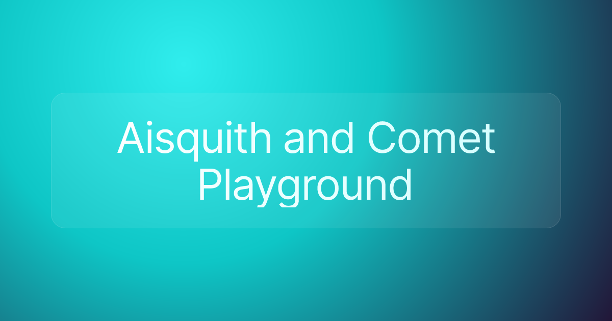 Aisquith and Comet Playground