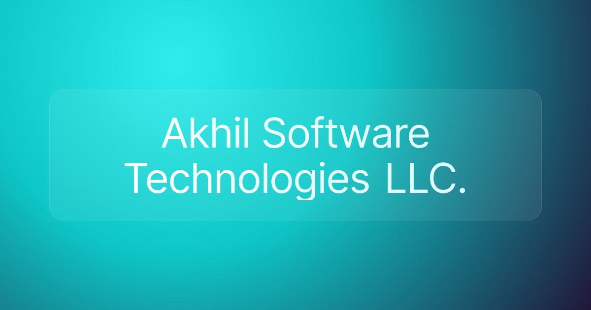 Akhil Software Technologies LLC.