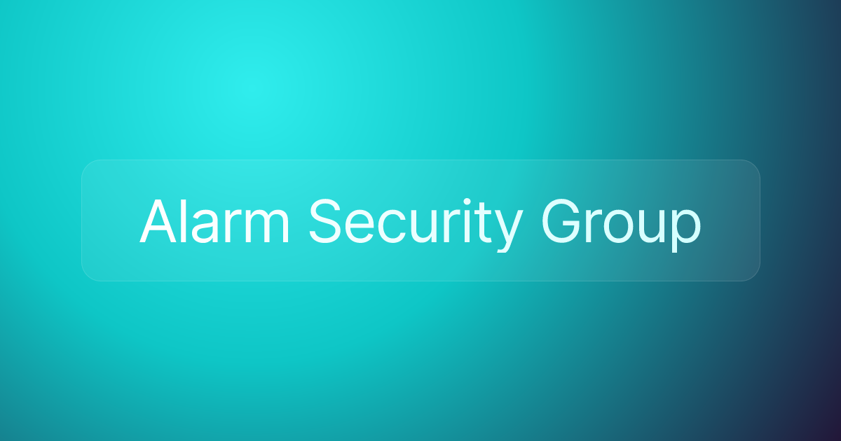 Alarm Security Group