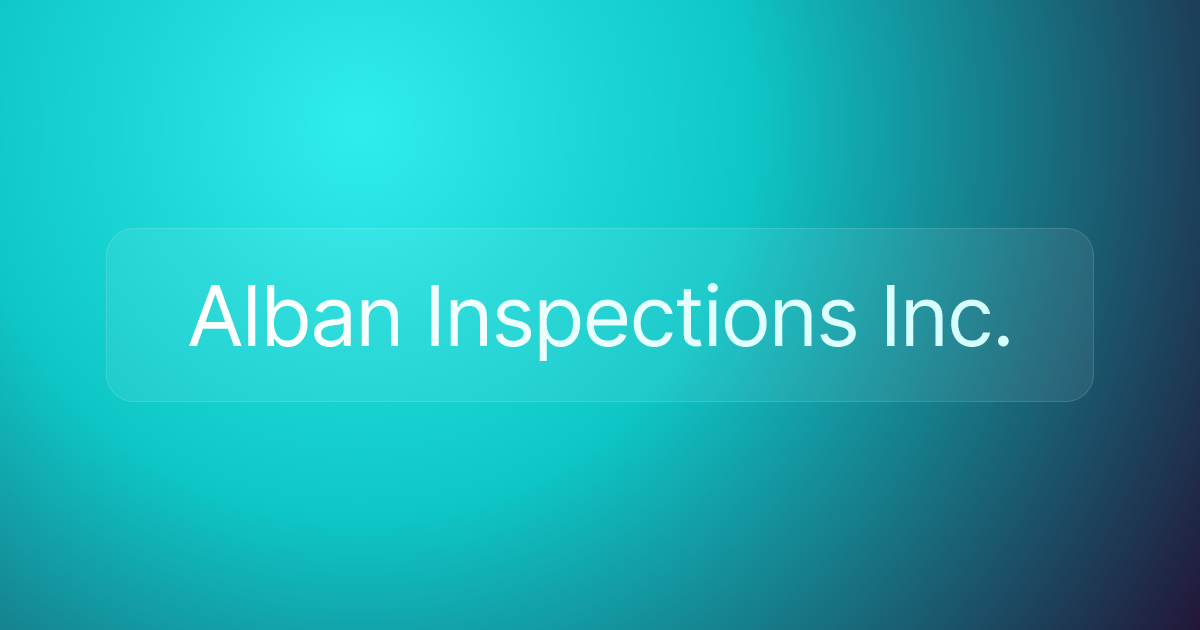 Alban Inspections Inc.