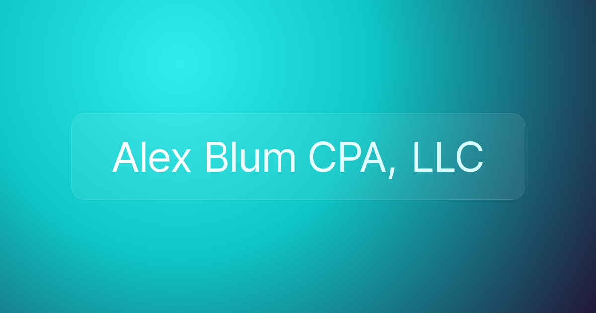 Alex Blum CPA, LLC