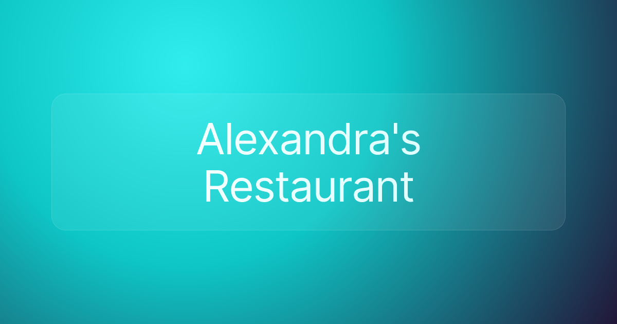 Alexandra's Restaurant