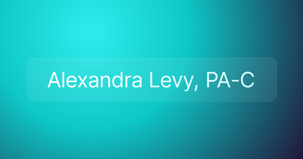 Alexandra Levy, PA-C