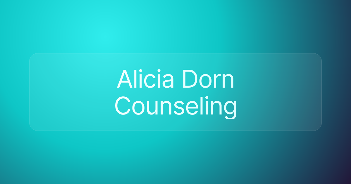 Alicia Dorn Counseling