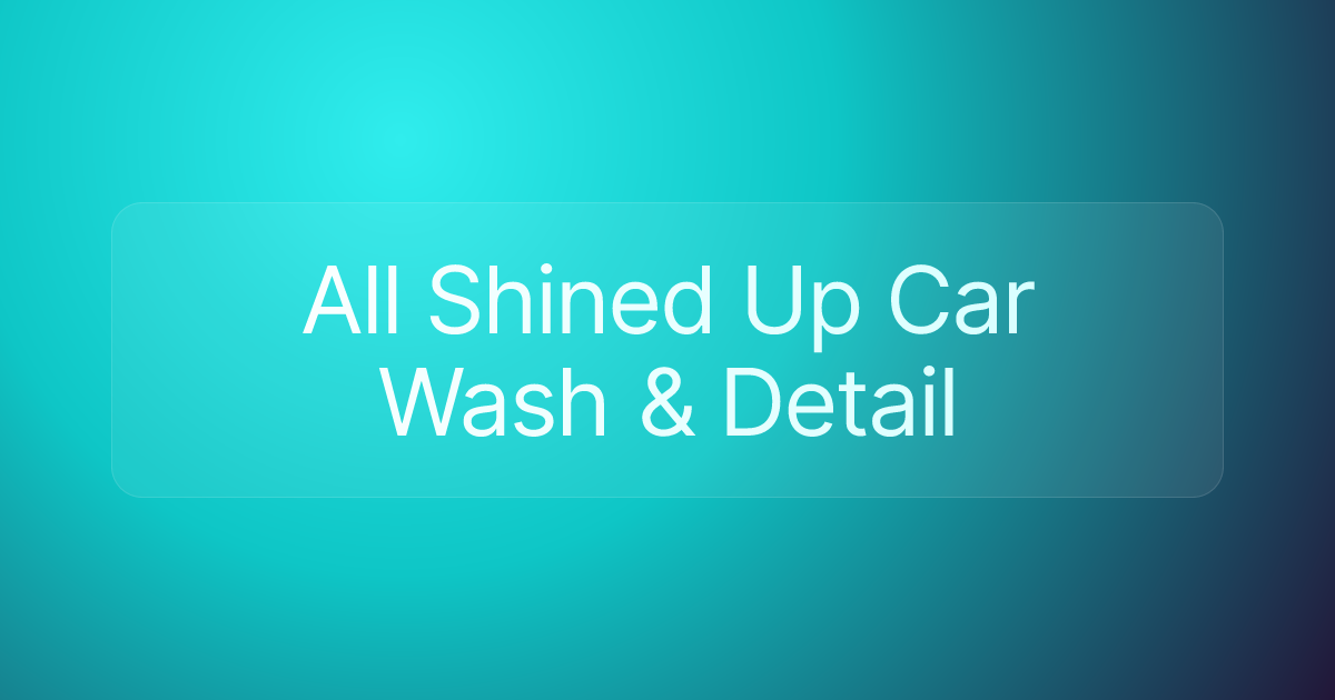 All Shined Up Car Wash & Detail
