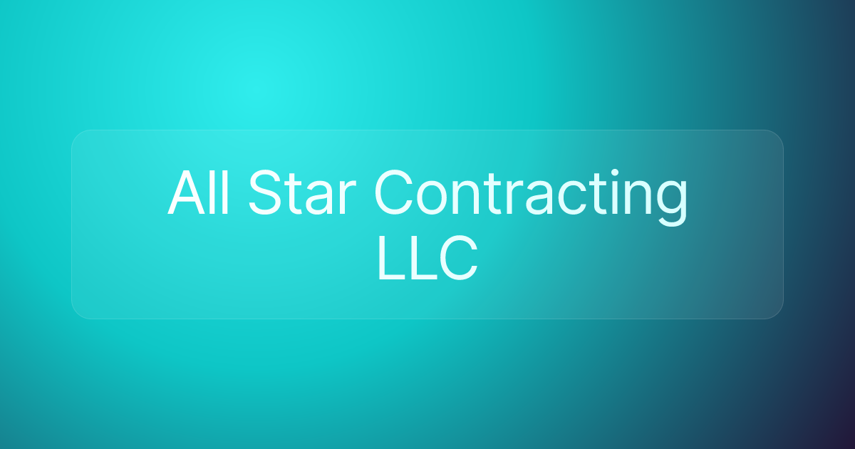 All Star Contracting LLC