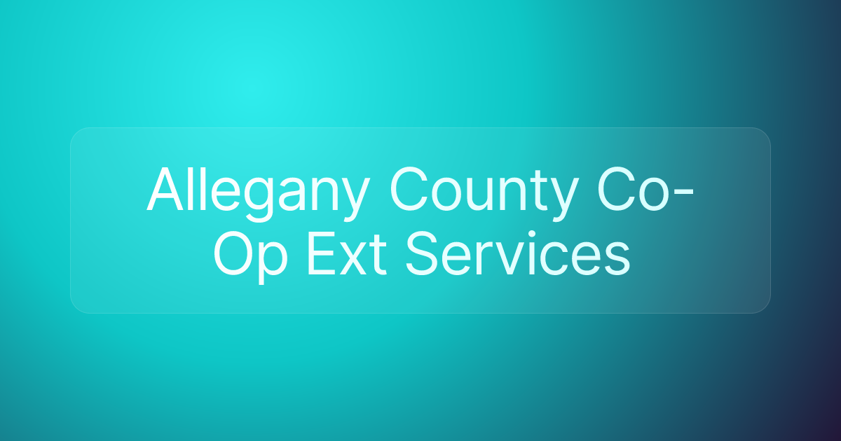 Allegany County Co-Op Ext Services