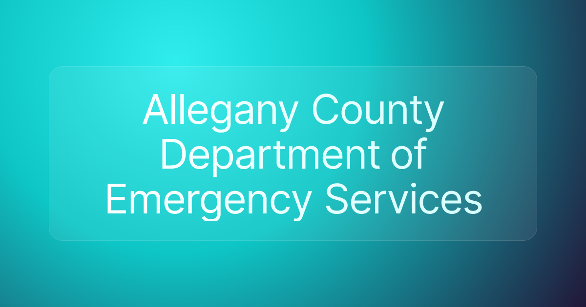 Allegany County Department of Emergency Services