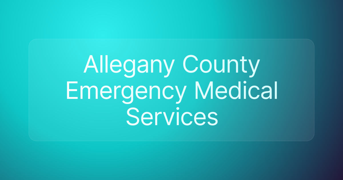 Allegany County Emergency Medical Services