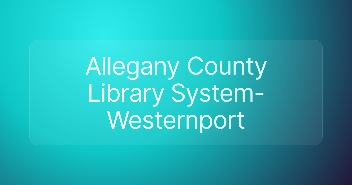 Allegany County Library System-Westernport